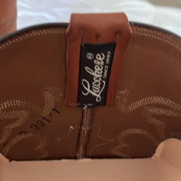 Lucchese saddle tan ostrich western cowboy boots size 8B (women’s) - Picture 3 of 8